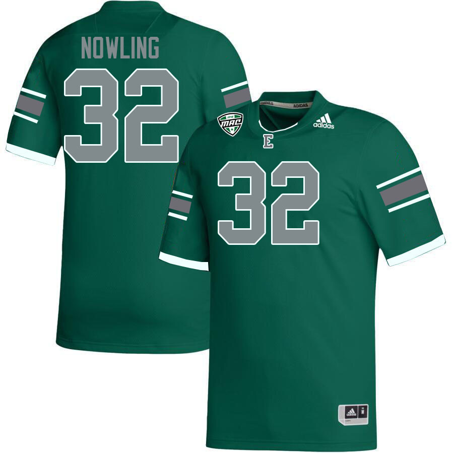 Eastern Michigan Eagles #32 Kendric Nowling College Football Jerseys Stitched Sale-Green